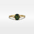 ‘MiMi’ 1.24ct Oval Cut Green Australian Sapphire & Diamond Yellow Gold Ring Ring Jason Ree Design 