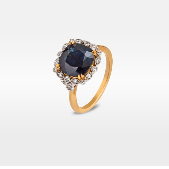 "Tosca Venetia" 4.62ct Black Australian Sapphire Ring Ring JasonRee 