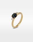 ‘Riverina Round’ 1.11ct Australian Blue Sapphire & Diamond Ring Ring Jason Ree Design 