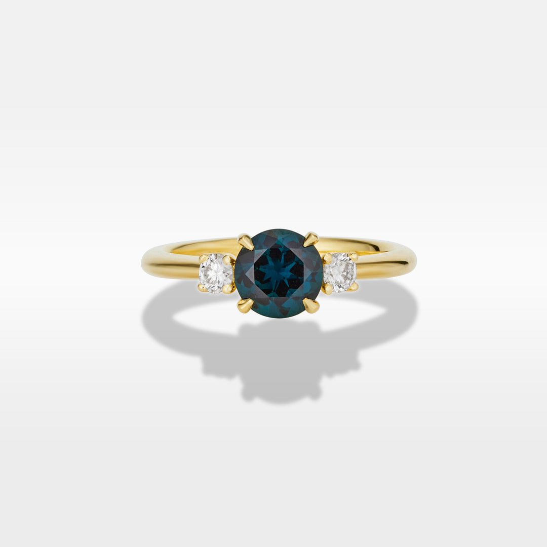 ‘Riverina Round’ 1.11ct Australian Blue Sapphire & Diamond Ring Ring Jason Ree Design 