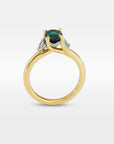‘Gumleaf Lily’ 1.40ct Oval-cut Australian Parti Sapphire & Diamond Ring Ring Jason Ree Design 