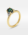 ‘Gumleaf Lily’ 1.40ct Oval-cut Australian Parti Sapphire & Diamond Ring Ring Jason Ree Design 
