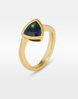 "Tangent" 1.78ct Australian Blue Trilliant Sapphire Ring Ring JasonRee 