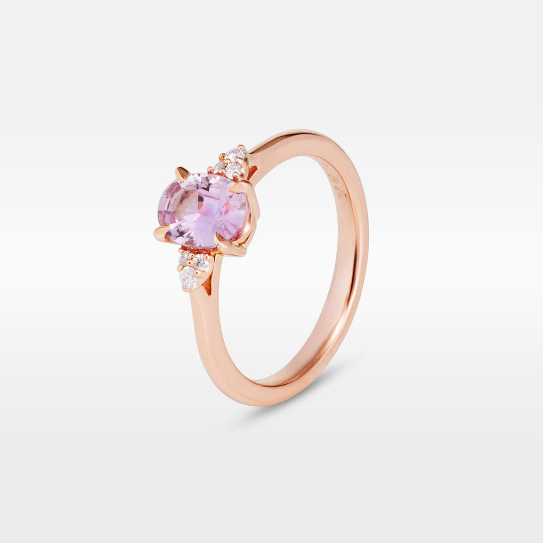 ‘MiMi’ 1.18ct Baby Pink Ceylon Sapphire & Diamond Rose Gold Ring Ring Jason Ree Design 