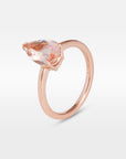 ‘HighWire Teardrop’ 1.50ct Morganite Rose Gold Ring Ring Jason Ree Design 