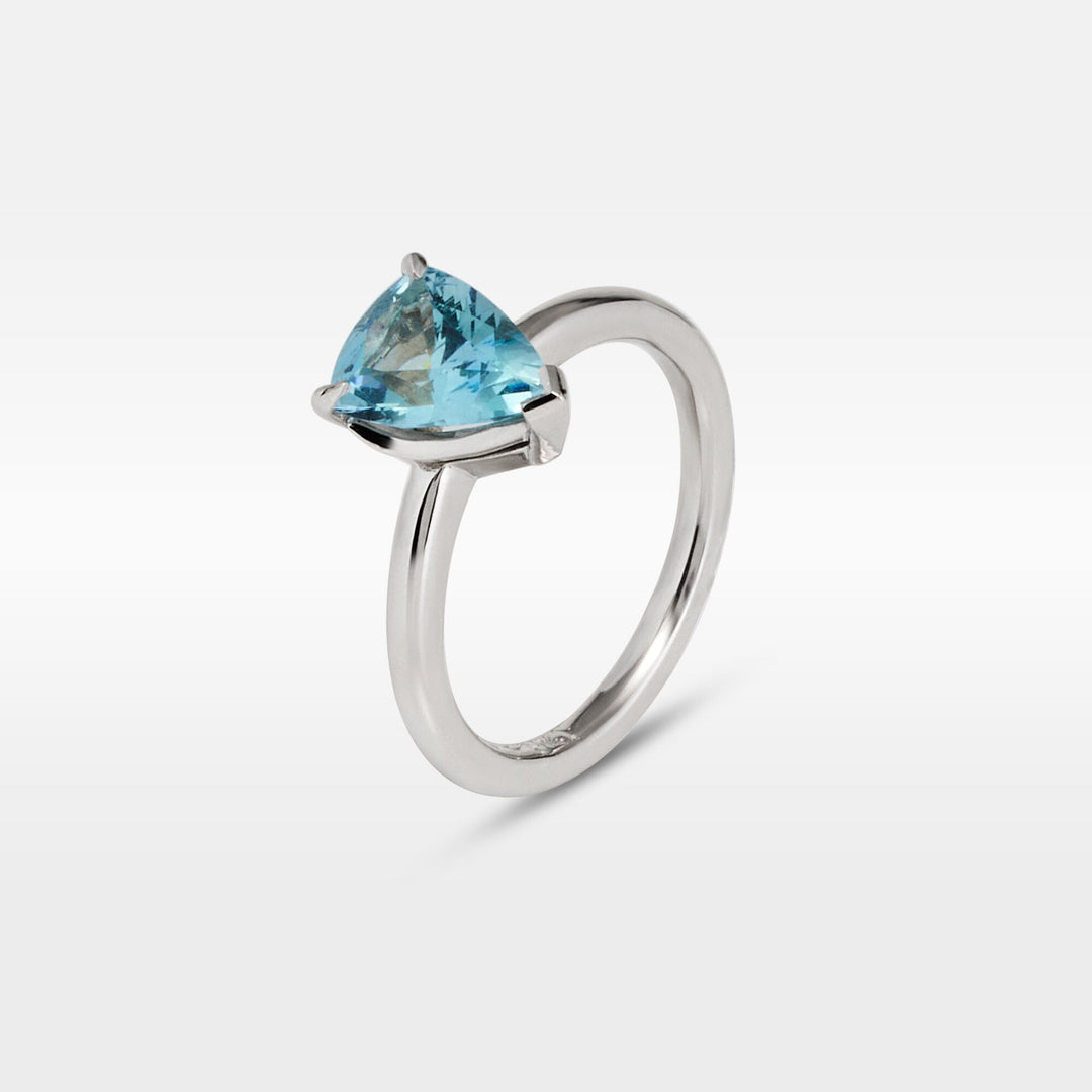 ‘HighWire Teardrop’ 1.40ct Unheated Aquamarine Platinum Ring Ring Jason Ree Design 