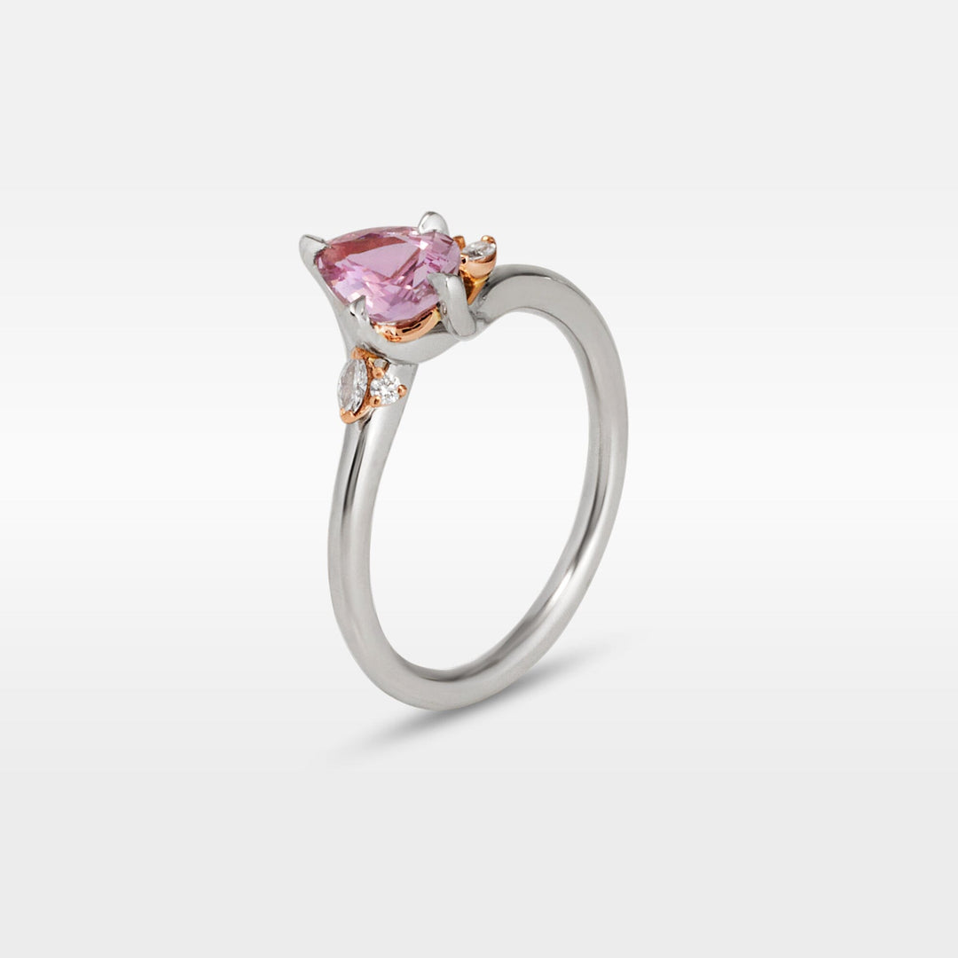 ‘Mistral’ 1.08ct Pink Sapphire Platinum Ring Ring Jason Ree Design 