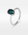 "HighWire" 1.69ct Teal Australian Sapphire Platinum Ring Ring JasonRee 