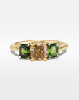 ‘Juno’ 1.13ct Champagne Diamond & Australian Green Sapphire Ring Ring Jason Ree Design 