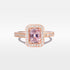 "Bellini" Peach Sapphire Diamond Rose Gold Ring Ring JasonRee 