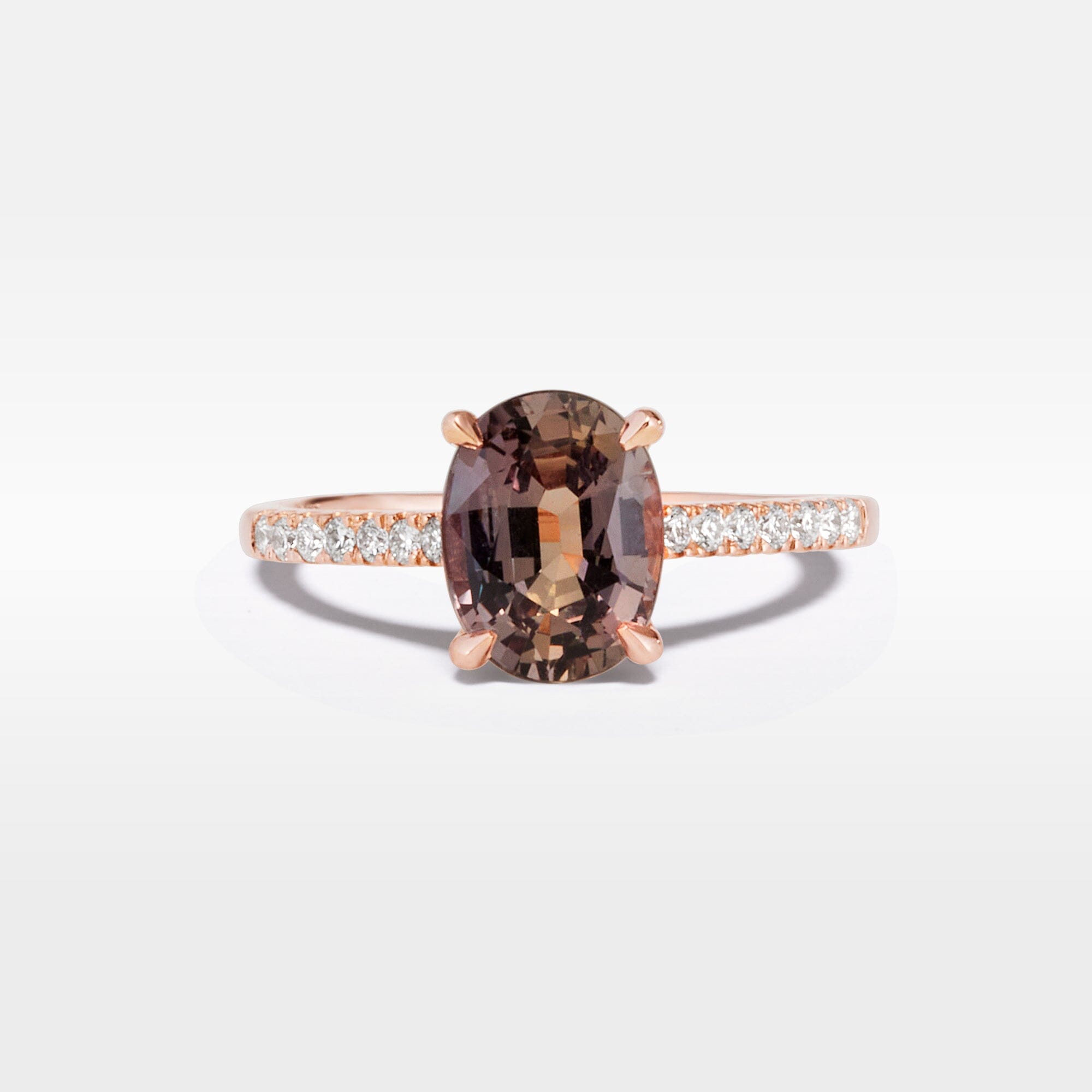 ‘Sugar Plum’ 2.48ct No Heat Madagascan Sapphire & Diamond Rose Gold Ring Ring Jason Ree Design 