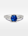 "Evelyn" Ceylon Sapphire & Diamond Engagement Ring Ring JasonRee 