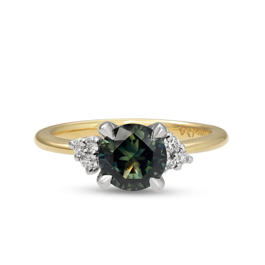 ‘Thea’ 1.21ct Australian Parti Sapphire & Diamond 18ct Yellow Gold Ring Ring Jason Ree Design 