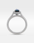 ‘Eden’ 1.12ct Teal Australian Sapphire & Diamond Platinum Ring Ring Jason Ree Design 