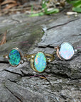 ‘Gumleaf’ 2.41ct Australian White Opal Platinum Ring Ring Jason Ree Design 