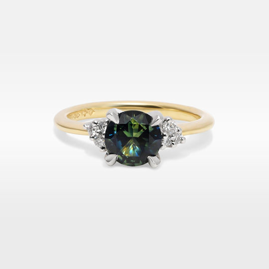 ‘Thea’ 1.21ct Australian Parti Sapphire & Diamond 18ct Yellow Gold Ring Ring Jason Ree Design 