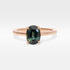 ‘HighWire’ 1.30ct Oval Blue Green Australian Sapphire Rose Gold Ring Ring Jason Ree Design 
