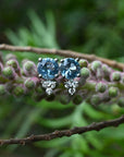 ‘Trinity’ Aquamarine & Diamond Platinum Earrings Earrings Jason Ree Design 