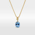 ‘Talia’ 0.97ct Fine Blue Aquamarine Gold & Platinum Necklace Necklace Jason Ree Design 
