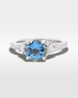 ‘Talia’ Aquamarine & Diamond Platinum Ring Ring Jason Ree Design 