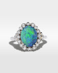 ‘Venetia’ 2.57ct Australian Black Opal & Diamond Platinum & 22ct Gold Ring Ring Jason Ree Design 