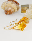 ‘Pinnacle’ Citrine Yellow Gold Earrings Earrings Jason Ree Design 