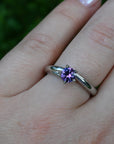 ’Blossom’ 0.55ct Purple Sapphire Platinum Ring Ring Jason Ree Design 
