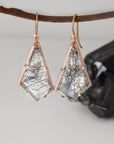 ‘Pinnacle’ Tourmaline in Quartz Rose Gold Earrings Earrings Jason Ree Design 