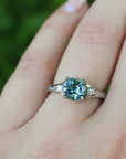 ‘Talia’ 1.06ct Aquamarine & Diamond Platinum Ring Ring Jason Ree Design 