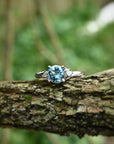 ‘Talia’ 1.06ct Aquamarine & Diamond Platinum Ring Ring Jason Ree Design 
