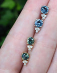 ‘Trinity’ Aquamarine & Diamond Platinum Earrings Earrings Jason Ree Design 