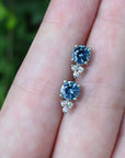 ‘Trinity’ Aquamarine & Diamond Platinum Earrings Earrings Jason Ree Design 