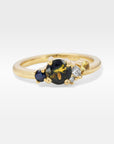 ‘Rockpool’ 0.59ct Australian Bi-colour Sapphire & Diamond 18ct Yellow Gold Ring Ring Jason Ree Design 