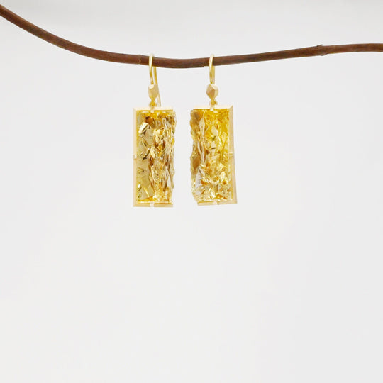 ‘Crevasse’ Yellow Gold Citrine Earrings Earrings Jason Ree Design 
