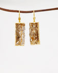 ‘Crevasse’ Rose Gold Champagne Quartz Earrings Earrings Jason Ree Design 