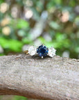 ‘Laurent’ 2.16ct Australian Sapphire & Lab Grown Diamond Trilogy Ring Ring Jason Ree Design 