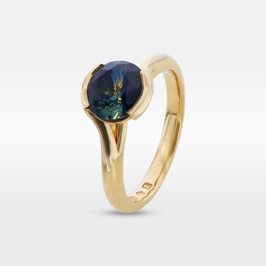 ‘Sirocco’ 1.61ct Australian Blue Green Sapphire Gold Ring Ring Jason Ree Design 