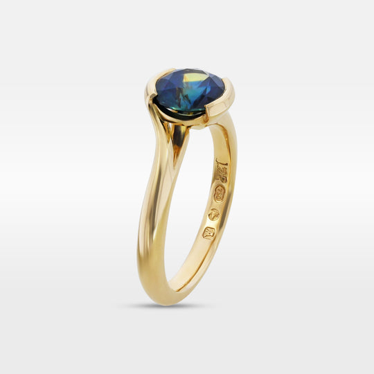 ‘Sirocco’ 1.61ct Australian Blue Green Sapphire Gold Ring Ring Jason Ree Design 