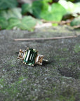 ‘Dryad’ 2.52ct Australian Green Sapphire & Arglye Champagne Diamond Ring Ring Jason Ree Design 