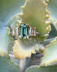 ‘Dryad’ 2.52ct Australian Green Sapphire & Arglye Champagne Diamond Ring Ring Jason Ree Design 
