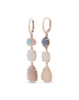 ‘Landslide’ Australian Crystal Opal Yellow Gold Earrings Earrings Jason Ree Design 