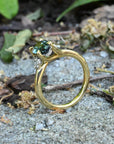 ‘Gumleaf Lily’ 1.40ct Oval-cut Australian Parti Sapphire & Diamond Ring 