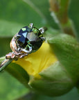 ‘Gumleaf’ Solitaire 1.23ct Australian Green/Bronze Sapphire Ring Ring Jason Ree Design 