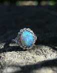 ‘Venetia’ 2.57ct Black Opal & Diamond Platinum & 22ct Gold Ring Ring Jason Ree Design 