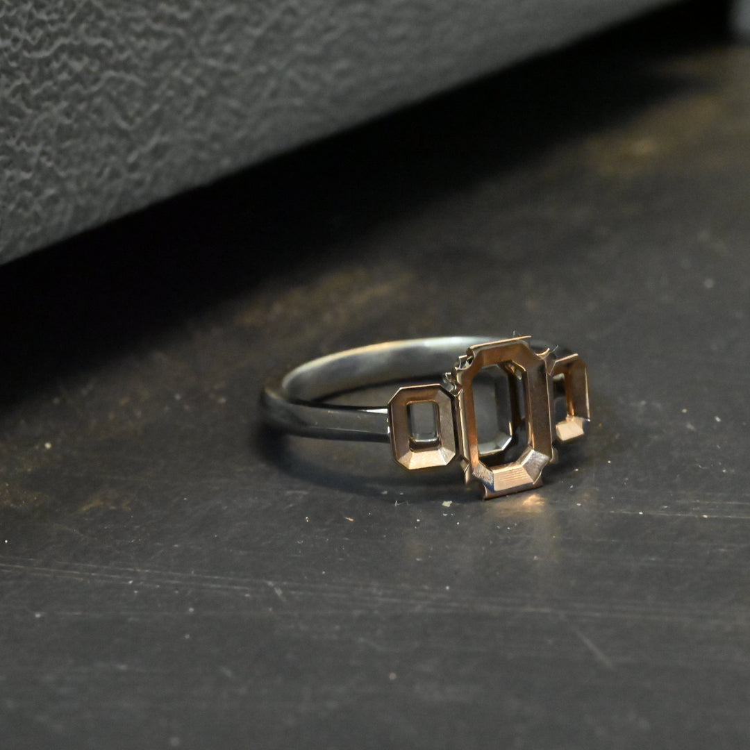 ‘Dryad’ 2.52ct Australian Green Sapphire & Arglye Diamond Ring Ring Jason Ree Design 