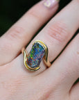 ‘Chartres’ 4.2ct Australian Boulder Opal Gold Ring Ring Jason Ree Design 