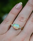 ‘Nimbus’ 1.98ct Crystal Opal & Diamond Gold Ring Ring Jason Ree Design 