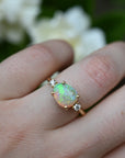 ‘Nimbus’ 1.98ct Crystal Opal & Diamond Gold Ring Ring Jason Ree Design 
