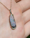 ‘Kosima’ 3.90ct Australian Boulder Opal & Diamond Yellow Gold Necklace Necklace Jason Ree Design 