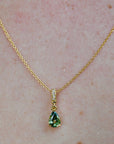 ‘Isabeau’ 0.77ct Green Australian Sapphire 18ct Gold Necklace Necklace Jason Ree Design 